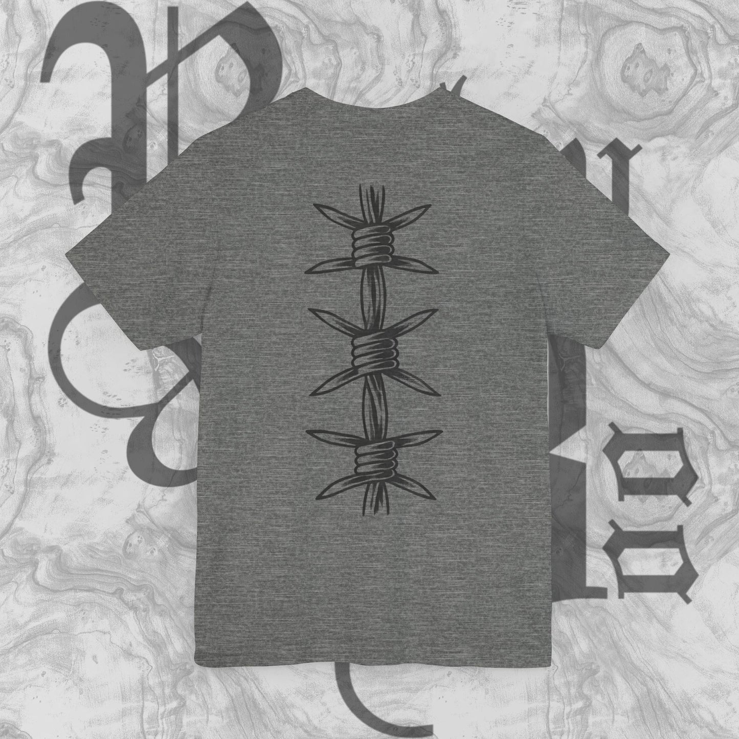 barbed wire spine T-shirt