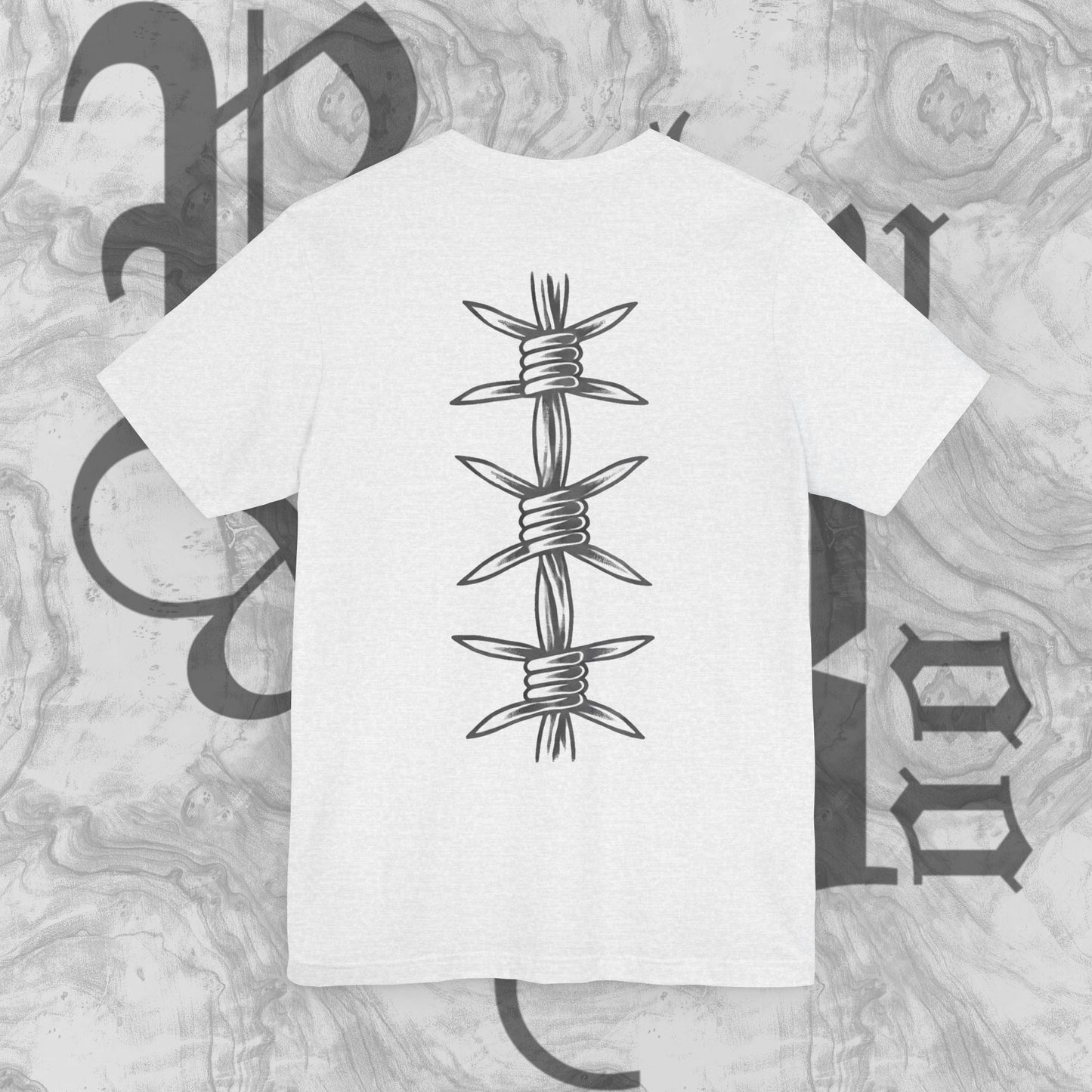 barbed wire spine T-shirt