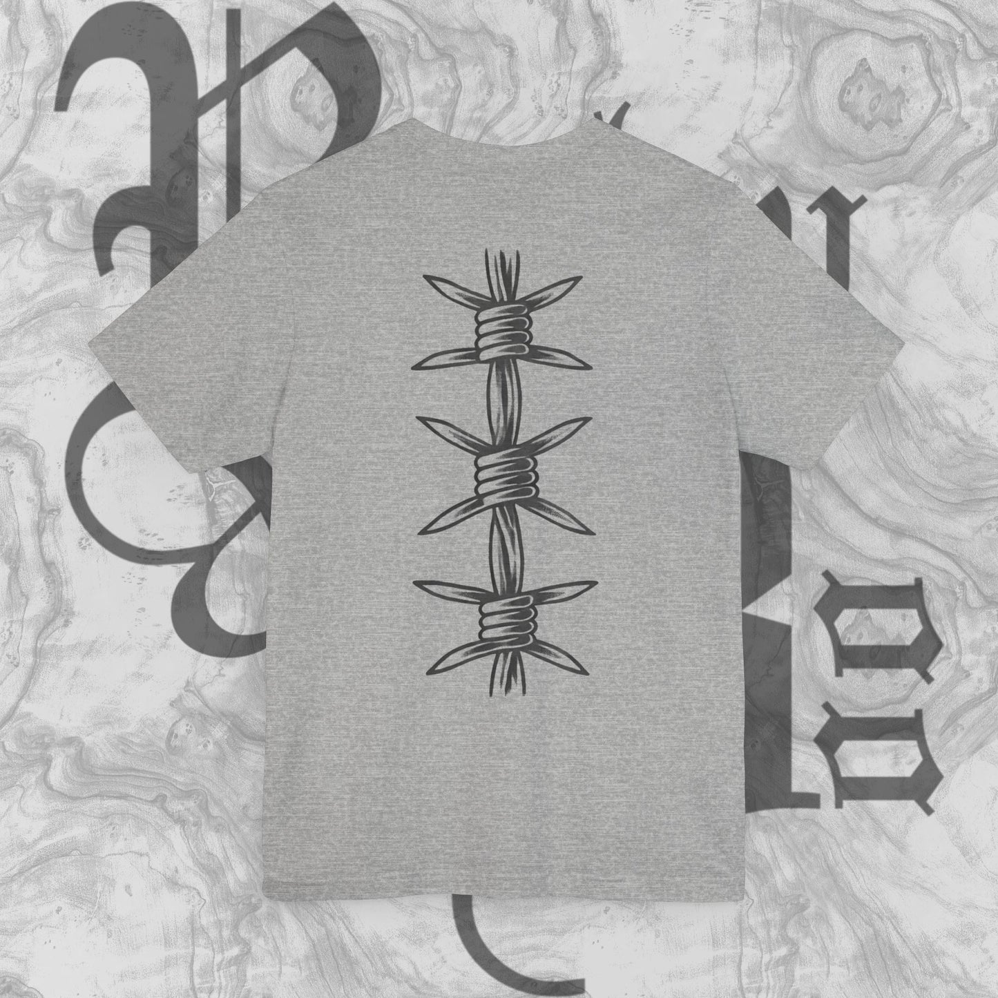 barbed wire spine T-shirt